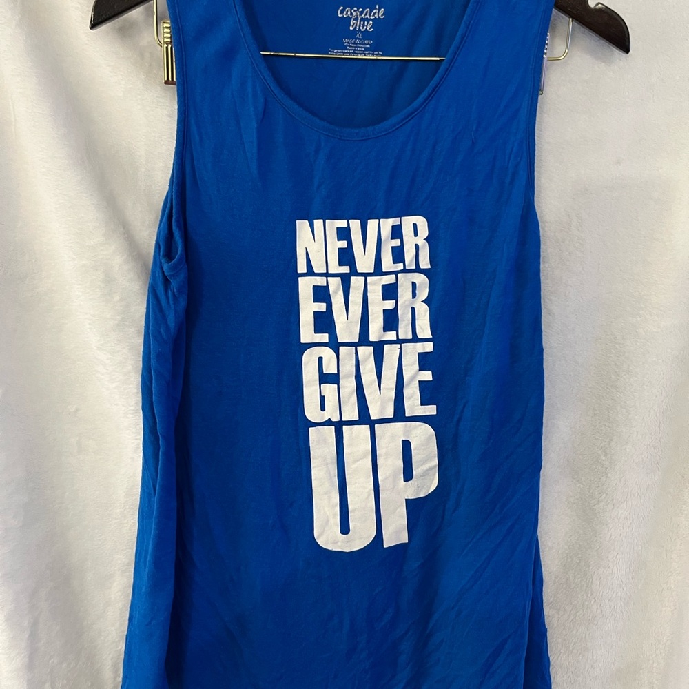 Cascade Blue Women's Motivational Tank Top - Blue